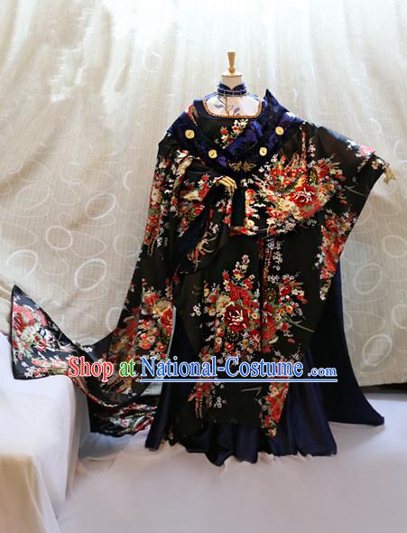 Ancient Traditional China Cosplay Tang Dynasty Imperial Concubine Costumes Complete Set for Women