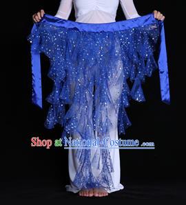 Indian Belly Dance Royalblue Waist Scarf Waistband India Raks Sharki Belts for Women