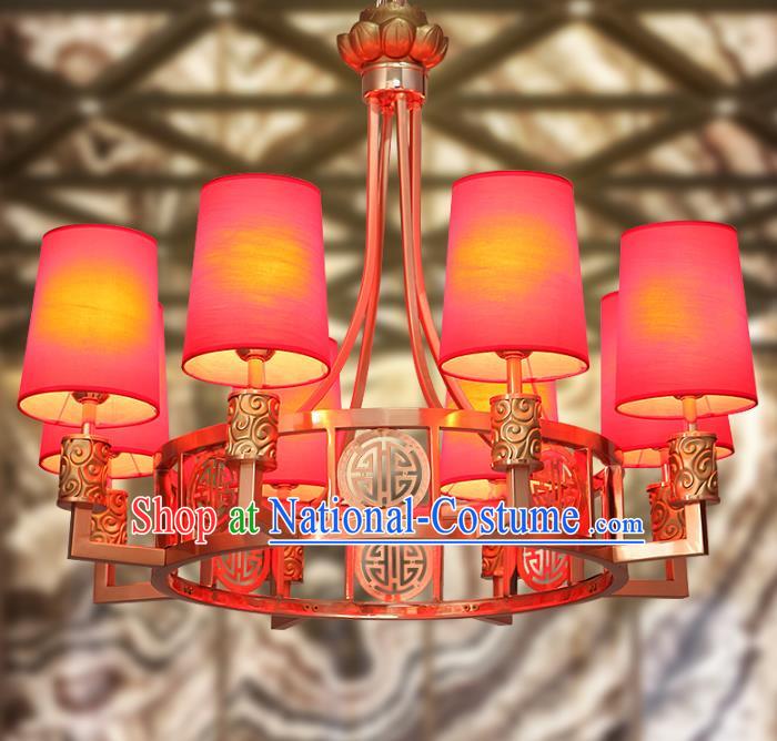Traditional Chinese Wedding Ceiling Palace Lanterns Handmade Eight-Lights Lantern Ancient Lamp