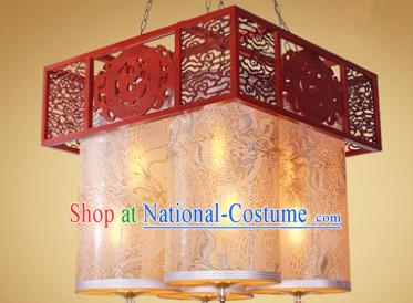 Traditional Chinese Palace Lantern Handmade Wood Hanging Lanterns Ancient Lamp