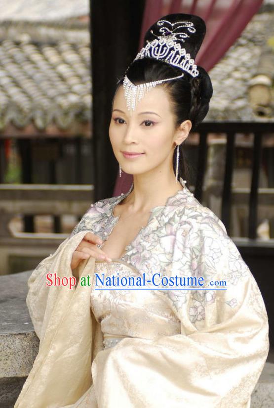 Chinese Ancient Novel Journey to the West Girl Country Queen Embroidered Costume for Women