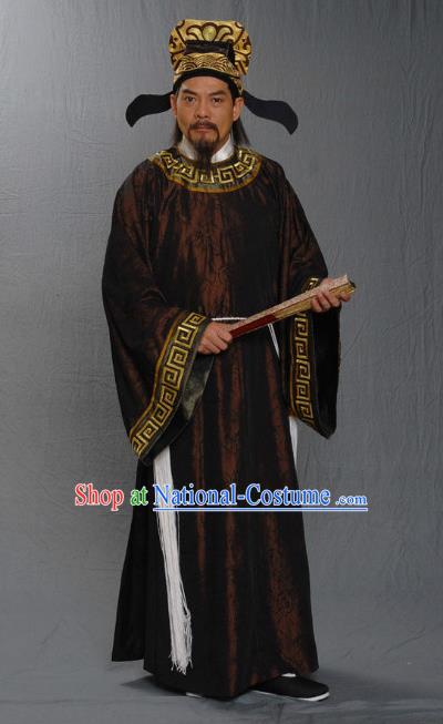 Traditional Chinese Ming Dynasty Ancient Calligrapher and Painter Wen Zhengming Costume for Men