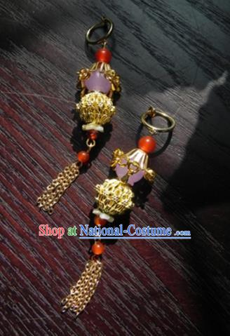 Chinese Handmade Ancient Accessories Eardrop Hanfu Earrings for Women