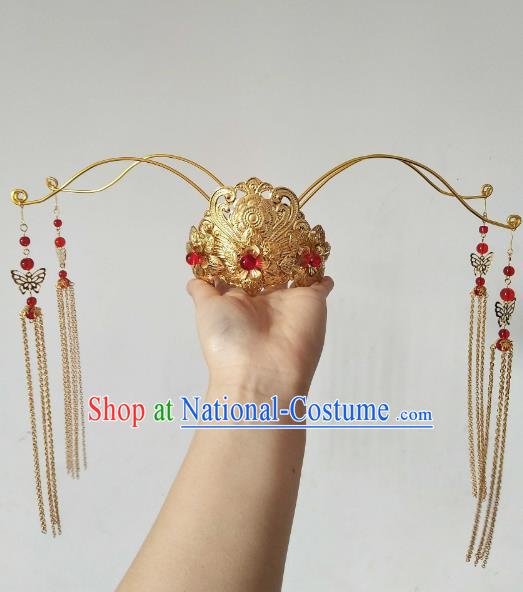 China Ancient Hair Accessories Hanfu Princess Golden Phoenix Coronet Chinese Classical Hairpins for Women
