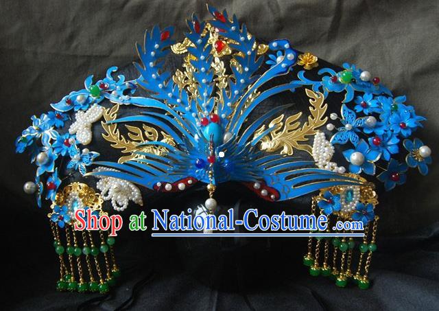 Chinese Ancient Handmade Qing Dynasty Queen Phoenix Coronet Hairpins Hair Accessories Complete Set for Women
