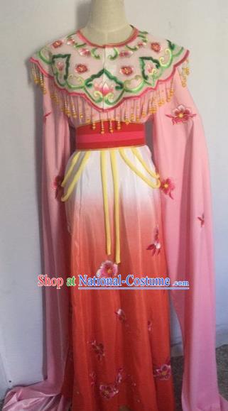 Chinese Ancient Peking Opera Young Lady Red Dress Traditional Beijing Opera Diva Costumes for Adults