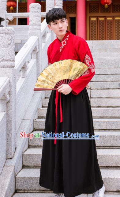 Chinese Ancient Traditional Han Dynasty Swordsman Costumes for Men