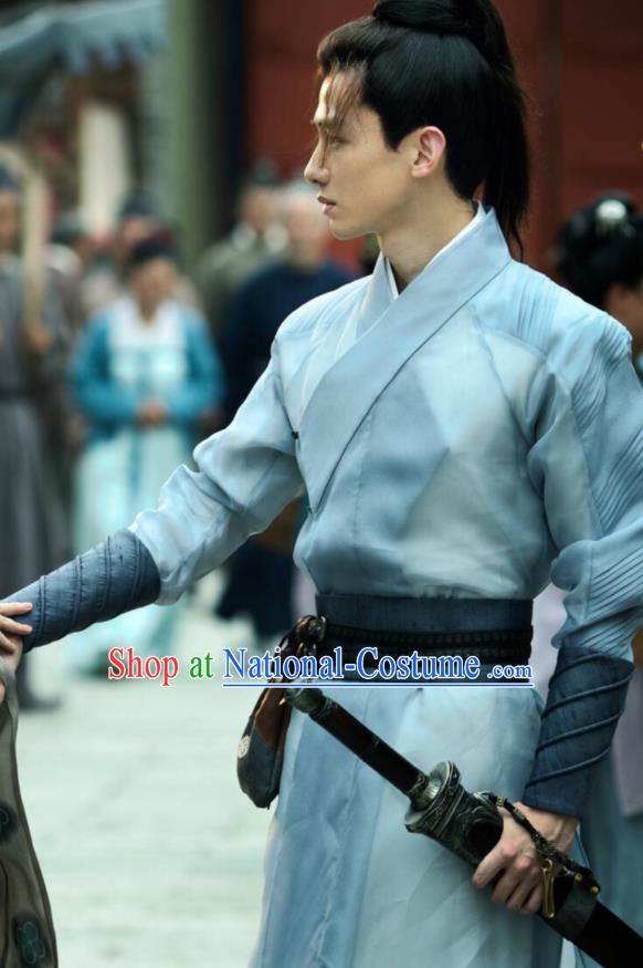 Ancient Chinese Tang Dynasty Swordsman Clothing The Rise of Phoenixes Young Hero Costume for Men