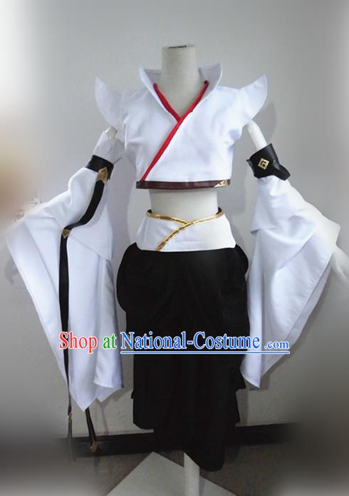 Asian Chinese Cosplay Peri Young Lady Costume Ancient Swordswoman Dress for Women