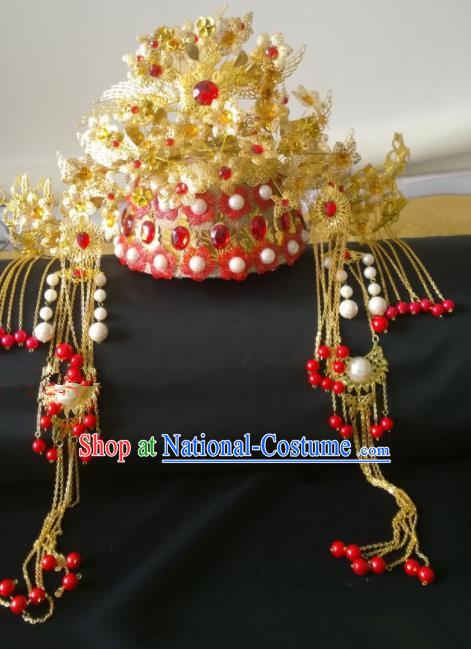 Chinese Ancient Empress Phoenix Coronet Hair Accessories Tang Dynasty Queen Hairpins Headwear for Women