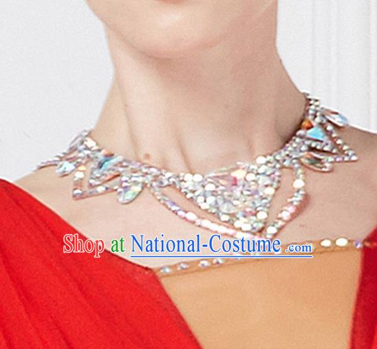 Top Grade Latin Dance Necklet Accessories International Ballroom Dance Competition Necklace for Women