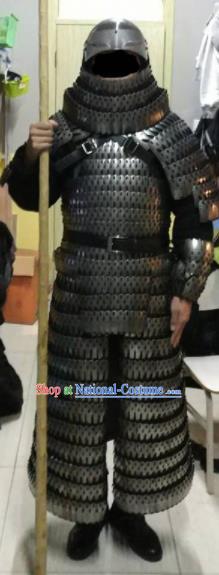 Chinese Ancient Drama General Body Armor and Helmet Complete Set