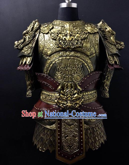 Chinese Han Dynasty Drama Warrior Costume Ancient General Body Armor Complete Set