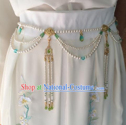 Chinese Ancient Hanfu Waist Accessories Traditional Tassel Waist Chain for Women