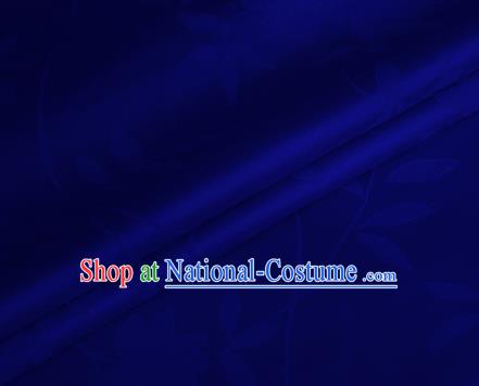 Chinese Blue Brocade Classical Pattern Design Satin Cheongsam Silk Fabric Chinese Traditional Satin Fabric Material