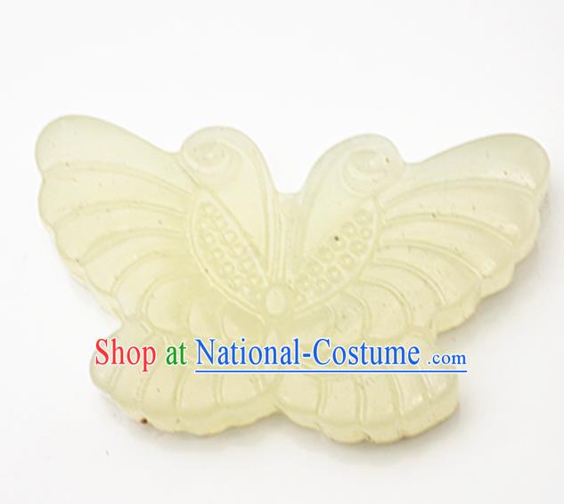 Handmade Chinese Ancient Jade Carving Butterfly Pendant Traditional Jade Craft Jewelry Decoration Accessories