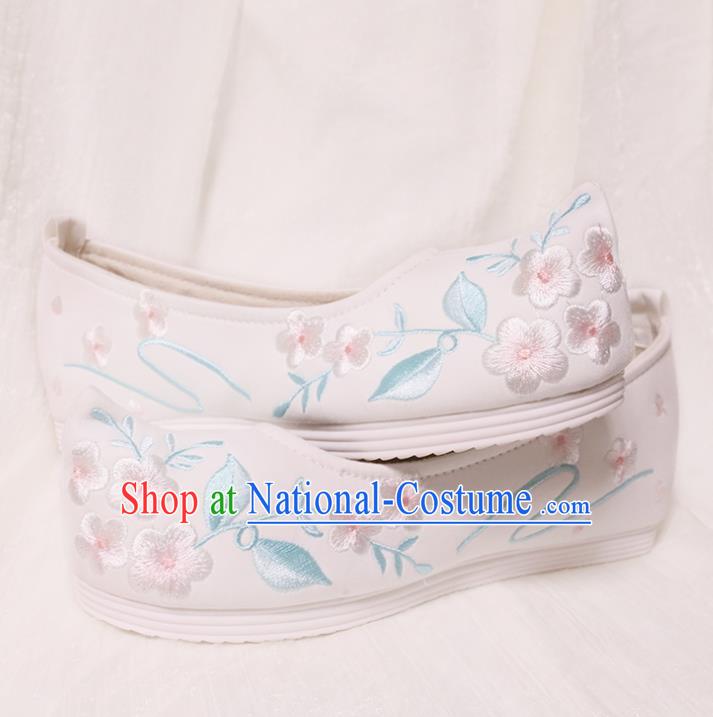Chinese Shoes Wedding White Shoes Opera Shoes Hanfu Princess Shoes Embroidered Shoes for Women