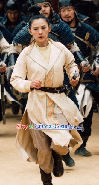 Chinese Ancient Tang Dynasty Female Swordsman Dress Drama the Longest Day in Chang An Tan Qi Replica Costumes Complete Set