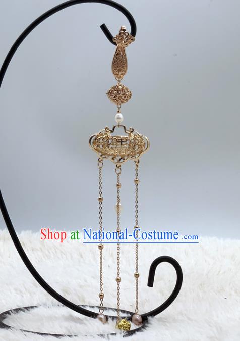China Handmade Golden Tassel Brooch National Women Accessories Cheongsam Pendant
