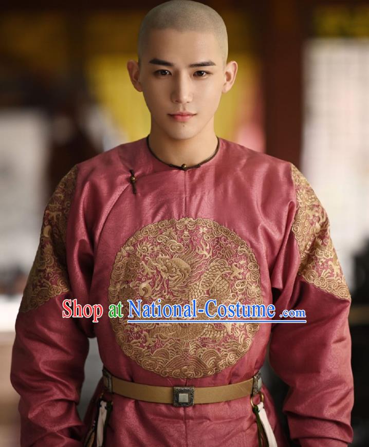 Chinese Ancient Manchu Thirteen Prince Garment Drama Dreaming Back to the Qing Dynasty Aisin Gioro Yun Xiang Gown Apparel Costumes
