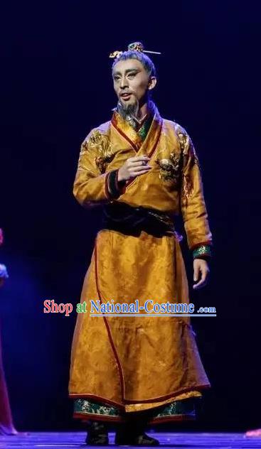 Chinese Traditional Dance Chang Hen Tang Dynasty Emperor Clothing Classical Dance Stage Performance Costume for Men
