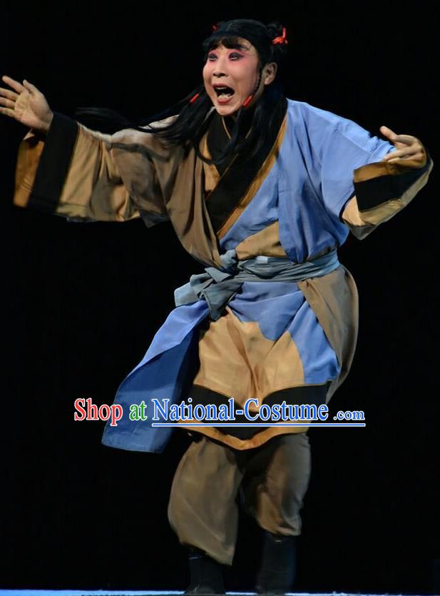 Fan Jin Zhong Ju Chinese Shanxi Opera Wa Wa Sheng Apparels Costumes and Headpieces Traditional Jin Opera Young Boy Garment Livehand Clothing