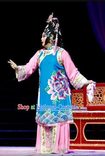 Chinese Cantonese Opera Young Female Garment Prince Rui and Concubine Zhuang Costumes and Headdress Traditional Guangdong Opera Hua Tan Apparels Imperial Consort Dress