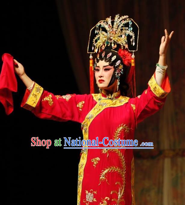 Chinese Cantonese Opera Qing Dynasty Imperial Consort Garment Prince Rui and Concubine Zhuang Costumes and Headdress Traditional Guangdong Opera Hua Tan Apparels Dress