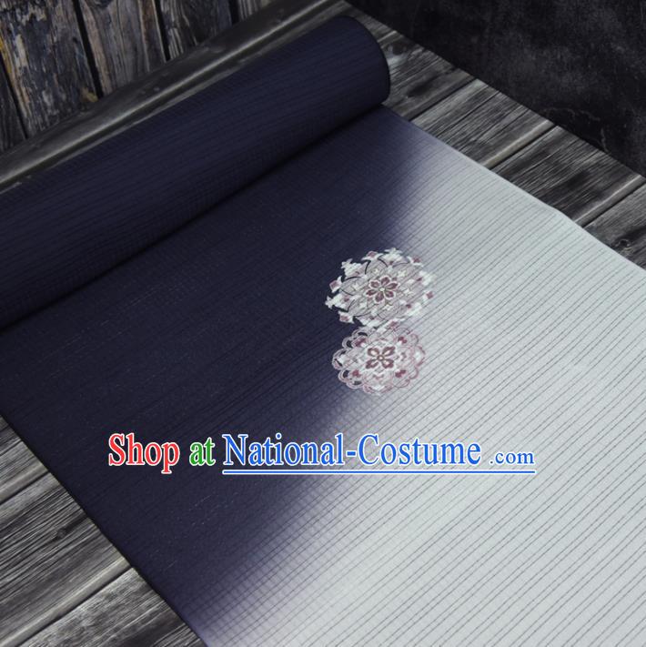 Traditional Japanese Kimono Purple Pure Silk Fabric Asian Japan Classical Baoxiang Pattern Brocade Tapestry