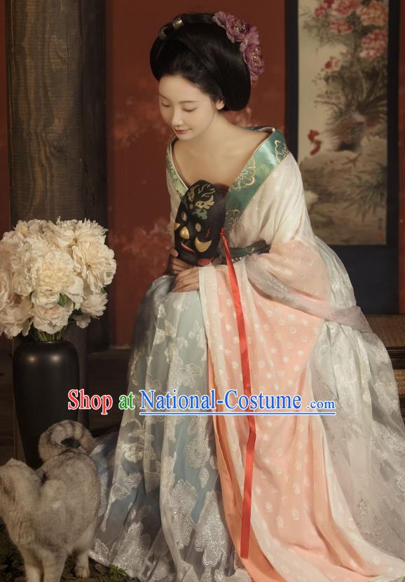 China Southern and Northern Dynasties Historical Clothing Ancient Court Princess Hanfu Dress Apparels