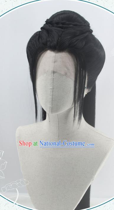 Chinese Traditional The Untamed Jiang Yanli Hairpieces Cosplay Young Lady Hair Accessories Ancient Taoist Nun Wigs Headwear