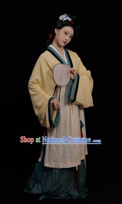 Chinese Song Dynasty Noble Mistress Clothing Ancient Young Woman Garment Costumes Traditional Hanfu Dresses Complete Set