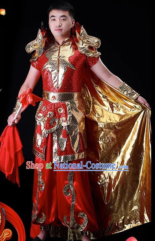 Drumming Performance Clothing Drum Team Majestic Gongs And Drums Performance Clothing Water Drum Chinese Drum Male Drumming Clothing